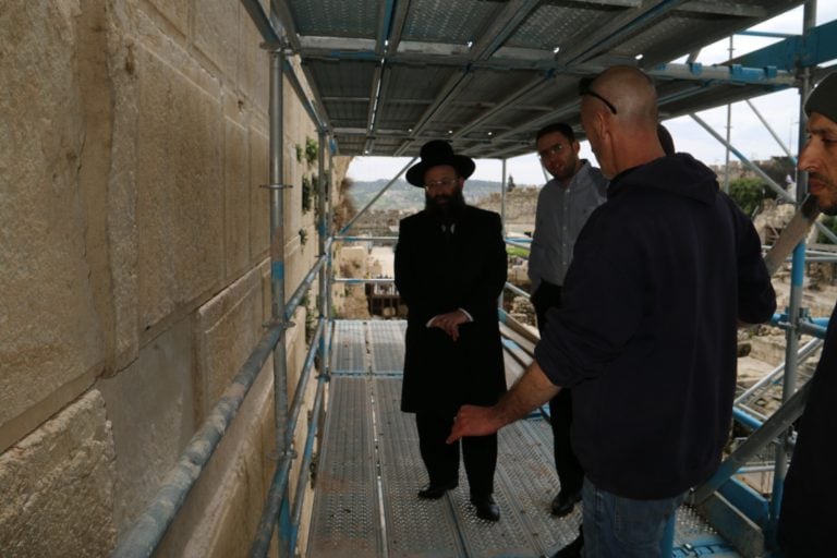 הסתיימו העבודות באזור נפילת האבן מהכותל המערבי